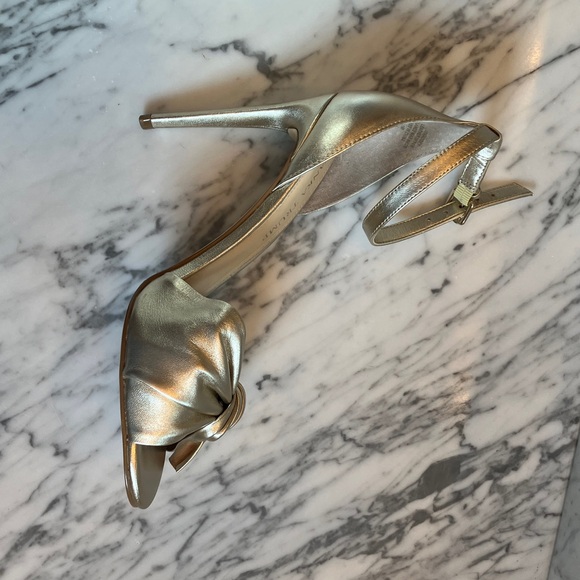 Ivanka Trump Metallic Gold Heels - Picture 2 of 3